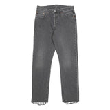 LEVI'S 501 Womens Jeans Grey Regular Straight Denim Light W31 L32 Frayed Hem
