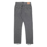 LEVI'S 501 Womens Jeans Grey Regular Straight Denim Light W31 L32 Frayed Hem