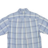COLUMBIA Mens Blue & White Check Shirt S Cotton Blend Casual Summer Lightweight