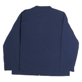 NIKE Womens Navy Blue Plain Jacket L Polyester Zip Casual Lightweight