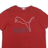 PUMA Mens Red Graphic T-Shirt XL Short Sleeve Crew Neck Sport Casual Wear