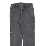 RESET Womens Regular Grey Denim Jeans W28 L28 Workwear Cotton Blend Zip