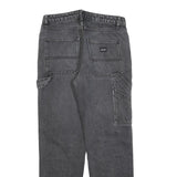 RESET Womens Regular Grey Denim Jeans W28 L28 Workwear Cotton Blend Zip