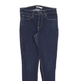 LEVI'S 711 Womens Jeans Blue Slim Skinny Denim Medium W28 L30 Zip Casual Stylish