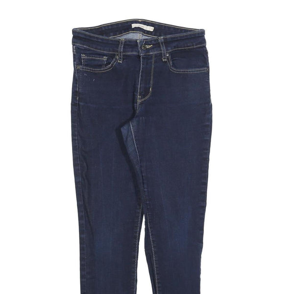 LEVI'S 711 Womens Jeans Blue Slim Skinny Denim Medium W28 L30 Zip Casual Stylish