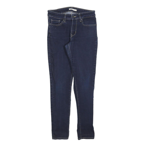 LEVI'S 711 Womens Jeans Blue Slim Skinny Denim Medium W28 L30 Zip Casual Stylish
