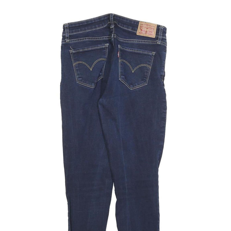 LEVI'S 711 Womens Jeans Blue Slim Skinny Denim Medium W28 L30 Zip Casual Stylish