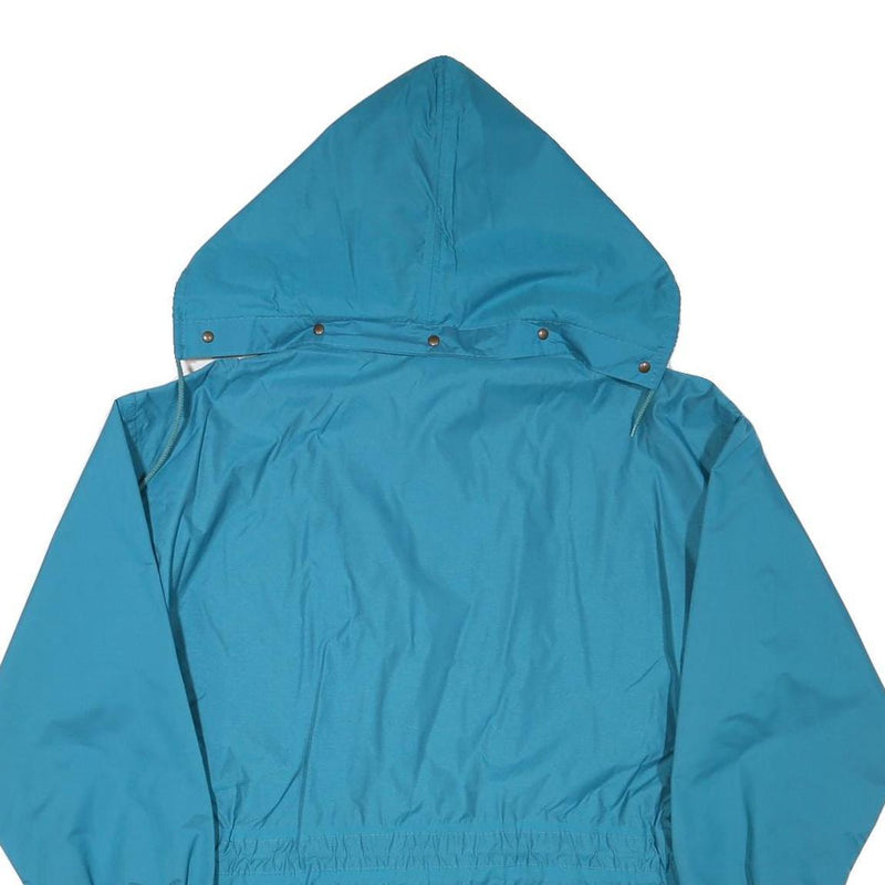 AQUA GUARD Mens Blue & Purple Outdoor Jacket S Polyester Blend Button Hooded