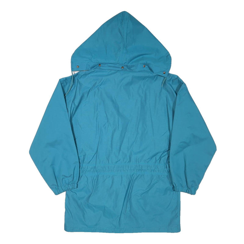 AQUA GUARD Mens Blue & Purple Outdoor Jacket S Polyester Blend Button Hooded