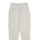 COLLECTION 5 Womens Cotton Blend Beige Regular Fit Straight Trousers W28 L28