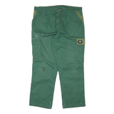 HELLY HANSEN Mens Cotton Blend Green Workwear Regular Straight Trousers W38 L29