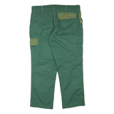 HELLY HANSEN Mens Cotton Blend Green Workwear Regular Straight Trousers W38 L29
