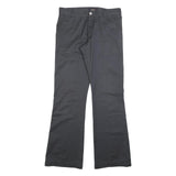 ENERGIE Womens Cotton Blend Black Regular Fit Straight Trousers W33 L33 Zip