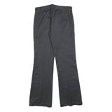 ENERGIE Womens Cotton Blend Black Regular Fit Straight Trousers W33 L33 Zip