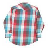 WRANGLER Mens Red & Blue Check Shirt L Western Cotton Blend Casual Shirt