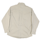 WOOLRICH Mens Beige Cotton Blend Work Shirt M Durable Casual Button-Down
