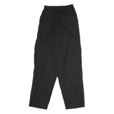 GREENVILLAGE Womens Cotton Blend Black Relaxed Drawstring Trousers W24 L32