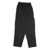 GREENVILLAGE Womens Cotton Blend Black Relaxed Drawstring Trousers W24 L32