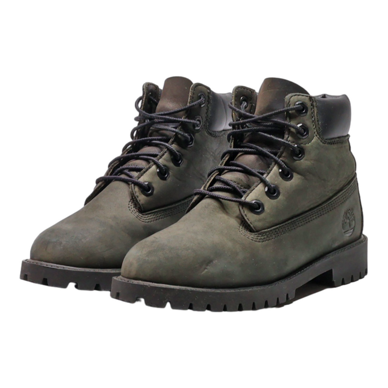 TIMBERLAND Hiking Boots Black Leather Boys UK 4