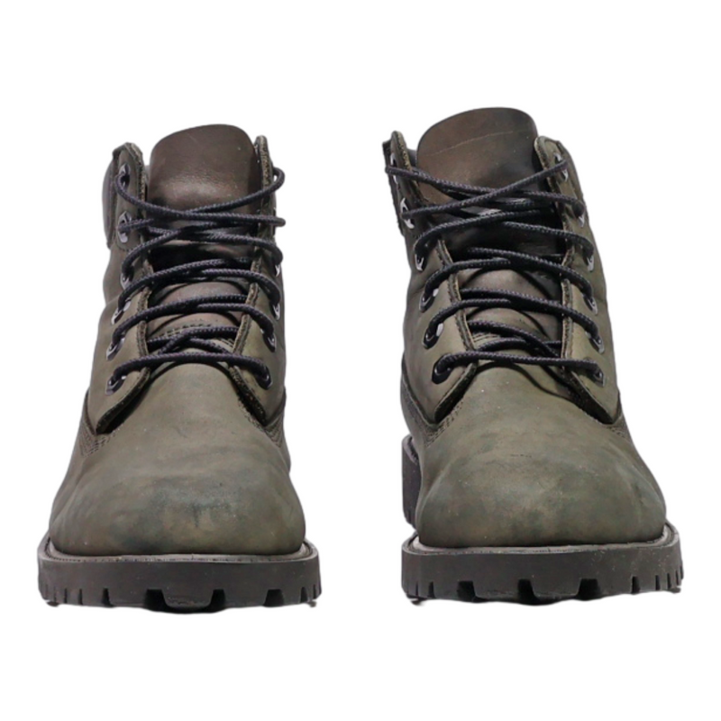 TIMBERLAND Hiking Boots Black Leather Boys UK 4