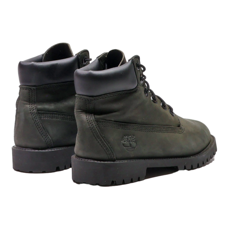 TIMBERLAND Hiking Boots Black Leather Boys UK 4