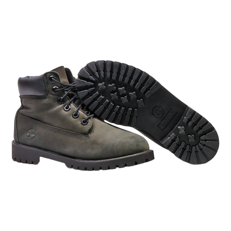 TIMBERLAND Hiking Boots Black Leather Boys UK 4