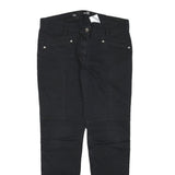 LOVE MOSCHINO Womens Cotton Blend Black Slim Skinny Trousers W31 L30