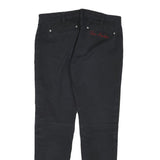LOVE MOSCHINO Womens Cotton Blend Black Slim Skinny Trousers W31 L30