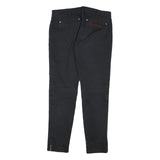 LOVE MOSCHINO Womens Cotton Blend Black Slim Skinny Trousers W31 L30