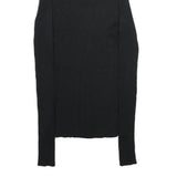 PLANET GOLD Womens Black Plain Roll Neck Basic Knit Jumper S Slim Polyester