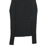 PLANET GOLD Womens Black Plain Roll Neck Basic Knit Jumper S Slim Polyester