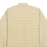 TIMBERLAND Mens Beige & Blue Check Shirt S Button-Down Collar Long Sleeve Casual