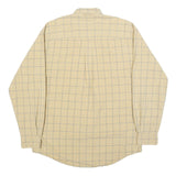 TIMBERLAND Mens Beige & Blue Check Shirt S Button-Down Collar Long Sleeve Casual