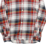 LEVI'S Mens Red White Blue Plaid Shirt Cotton Blend S Casual Long Sleeve