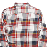 LEVI'S Mens Red White Blue Plaid Shirt Cotton Blend S Casual Long Sleeve