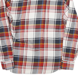 LEVI'S Mens Red White Blue Plaid Shirt Cotton Blend S Casual Long Sleeve