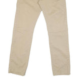 CARHARTT Mens Jeans Beige Regular Straight Denim W34 L33 Cotton Blend Zip