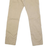 CARHARTT Mens Jeans Beige Regular Straight Denim W34 L33 Cotton Blend Zip
