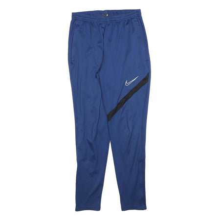 NIKE Mens Joggers Blue & Black Slim Tapered S W26 L28 Nike Swoosh Sportswear