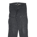 CARHARTT Mens Cotton Regular Black Cargo Trousers W30 L34 Durable Workwear Fit
