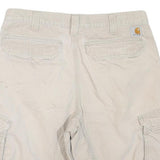 CARHARTT Mens Shorts Beige Cargo Relaxed Fit M W34 Cotton Blend Casual Workwear