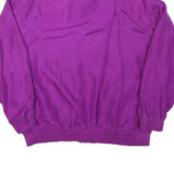 LAVON Womens Purple Paisley Bomber Jacket L Polyester Blend Zip