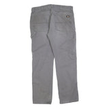 DICKIES Mens Relaxed Grey Cotton Blend Jeans W34 L32 Workwear Zip Closure
