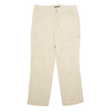 LAUREN RALPH LAUREN Womens Cotton Blend Beige Regular Fit Straight Leg Trousers