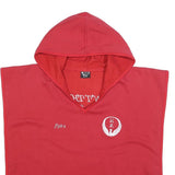 BUDO Womens Red Hoodie L Japanese Symbol Cotton Blend Hooded Top