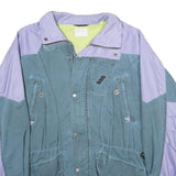 K2 Mens Blue & Purple Technical Zip Jacket S Woven Colourblock Outdoor Vintage