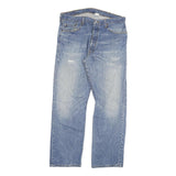 LEVI'S 501 Mens Jeans Blue Regular Straight Denim Light W38 L32 Classic Fit
