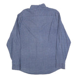 TOMMY HILFIGER Mens Blue Shirt XL Long Sleeve Cotton Blend Button Closure
