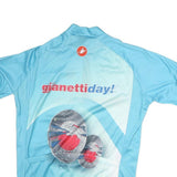 CASTRELLI Mens Blue & White Modern T-Shirt XL Short Sleeve 1/4 Zip Graphic Print