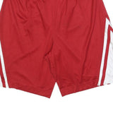 NIKE Mens Red & White Sports Basketball Shorts M W30 Athletic Gym